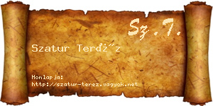 Szatur Teréz névjegykártya