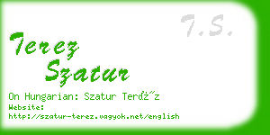 terez szatur business card